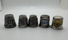Vintage Souvenir Thimble Lot Of 10 Travel State Park Collectible Metal Thimbles