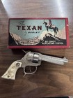 The Texan By Hubley 50 Shot Pistol Cap Gun Orig Box 1950 s 4 Boxes Of Caps Lot
