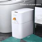 Joybos Bathroom Trash Cans 3 5 Gallon Automatic Lid 1pc  Can With 2 Rolls Bag
