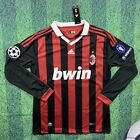 Ronaldinho Ac Milan 2009 2010 Long Sleeve Jersey - Retro Jersey - Mens Sizes