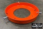 6  Orange Powder Coated Steel Gas Pump Globe Holder