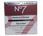 No 7 Restore   Renew Face   Neck Multi Action Day Cream Spf 30 1 69 Oz Exp 10 27