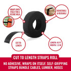 Brand Heavy Duty One-wrap Self Gripping Roll  45ft X 1 5in  Black