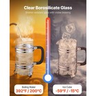 Uimoso 34 Oz Glass French Press Coffee   Tea Maker With Silver Finish