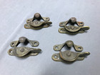 Antique Vintage 4 Pairs Brass Latches   Catches Window Sash Locks Old 1757-24b