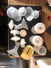Spectra Breast Pump Accessories Lot 12 Pcs 28mm Flanges  Tubing  Valves  Bottles