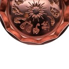 Copper Zodiac Wall Hanging Plaque Sun Astrology 12 Signs Embossed Round Decor