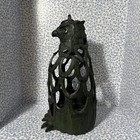 Japanese Antique Cast Iron Hanging Eagle Lantern Made In Japan