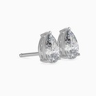 Diamond Earrings 3 00 Ctw Lab Grown Vs1 Ef Pear Igi Certified 14k White Gold