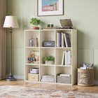 Cube Shelf Bookcase  3-tier Wooden Open Bookshelf  Modern Farmhouse