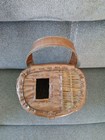Vintage Docseifert Wicker   Leather Trout fly Fishing Creel Basket