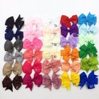 50pcs lot 3 2  Grosgrain Ribbon Hair Hair Bows Boutique No Clips