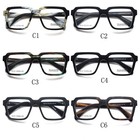 Hand Made Vintage Acetate Eyeglass Frame Full Rim Retro Square Glasses Men Women