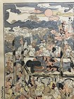 Nishimura Shigenaga Ukiyoe Woodblock Print    the Nirvana Of Shakyamuni Buddha   