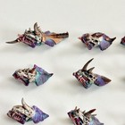 Warhammer Lizardmen Heads Bits Parts Mixed Lot Painted