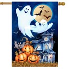 Briarwood Lane Halloween Haunting House Flag 28x40