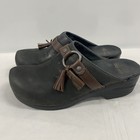 Dansko  Nubuck Slip On Clogs Shandi Milled Mules Womens Size 40 Shoes