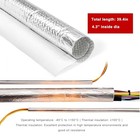 Car Exhaust Heat Shield I d     3 Ft Aluminized Sleeving Side Entry High Temp 1 