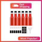 Eispap 6pcs 5oz Glass Bottle  Clear Woozy Bottles With Shrink Capsules empty Sma