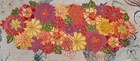 Vintage Beaded   Sequin Bright Multicolor Table Runner Handmade