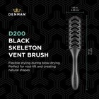 Denman Flexible Vent Brush D200 - Detangling Brush With Lightweight Grip  