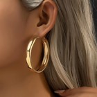 Large Gold Hoop Earrings Lightweight Chunky For Women Silver    