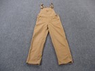 Patagonia Overalls Boys M Brown Canvas Bibs Utility Workwear Youth 66570