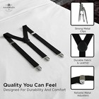 Men s Heavy Duty Suspenders Adjustable Y-back Strong Metal Clips Dress Pants