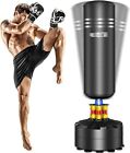 Freestanding Punching Bag Heavy Boxing Bag Gloves Training Mma Kickboxing