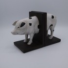 Farmhouse Pig Bookends 3 lbs Sturdy Rustic Decor