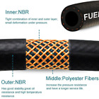 10 Ft Neoprene Nbr Fuel Injection Line Hose Flexible Braided Gas Line   Clamps