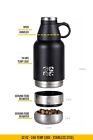 Dog Water Bottles Stainless Steel     Black Neoprene Case 32 Oz
