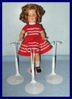 3 Kaiser Doll Stands Fits New Curvy Body Barbie Fashionistas 12  Shirley Temple 