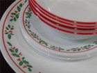     new 12-pc Corelle Winter Holly Dinnerware Set Dinner Bread Plates 18-oz Bowls
