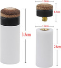 Ocr   12mm Hard Brown Cue Tips Billiard Replacement Screw-on Tips With Pool Cue S