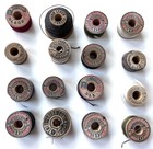 Antique Vintage Corticelli Belding Wood Thread Spools Mixed Lot Of 16