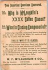 1892 Mclaughlin s Xxxx Coffee Victorian Trade Card Sailor Boy Kid Sailboat