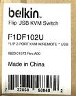 Belkin F1df102u Flip 2 Port Kvm Switch Usb W  Remote 8820-01573