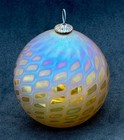 Estate Craig Zweifel 2000 Signed Iridescent Gold Art Glass Christmas Ornament