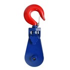 Snatch Block 4 Ton With Swivel Hook   Safety Latch 4-1 2  Sheave  1 2  Wire Rope