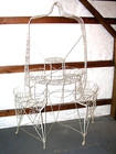 Rare Antique Plant Stand Iron Garden Original Victorian  Circa 1880 s American