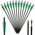 20   Crossbow Bolts Carbon Arrows 12pcs 4  Vanes Bow Short Arrows Archery Hunt