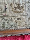 Rare 1789 Textile Sampler By Rebecca Marshall Of Gilford  N c