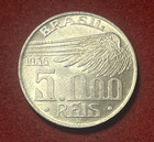 Brazil 5000 Reis 1936 Unc Silver Coin Km 543 T10042