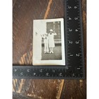 Vintage Snapshot Photo Boy   Girl In Sailor Uniforms Saluting 4x6 B w