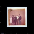 Old Vintage Square Color Photo Men Women Standing On Stage 1973 Snapshot Pic