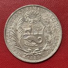 1889 Tf Peru Un Sol Silver Coin 90  25g 22 5g Asw