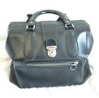 Mid-century 1960s Large Black Homa Doctor s Medical Bag