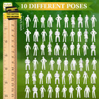 100 Pcs 1 75 Scale White Unpainted Mini People Figures Miniature People For Mode