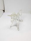 Vintage Handmade Art Glass Hand Blown Clear Glass Unicorn Figurine